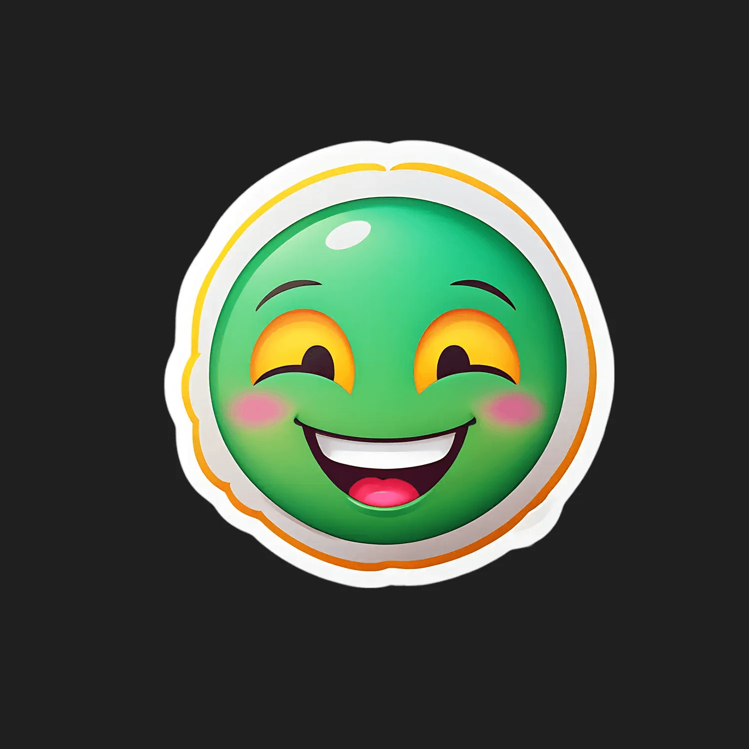 Emoji Smile - UV DTF Sticker - Heat Press Transfer