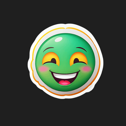 Emoji Smile - UV DTF Sticker - Heat Press Transfer