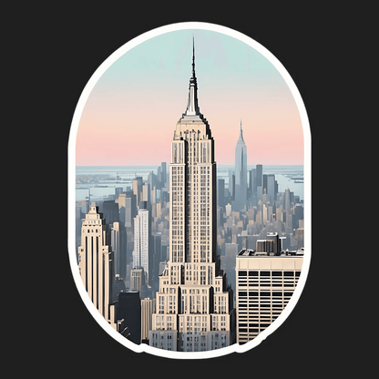 Empire State Building - Cityscape Sticker - Heat Press Transfer