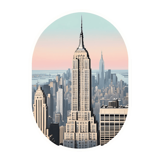 Empire State Building - Cityscape Sticker - Heat Press Transfer