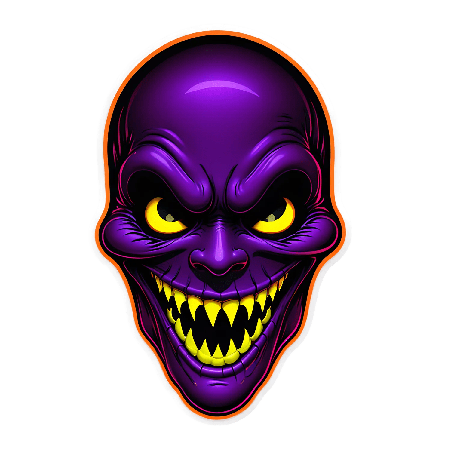 Evil Grin - UV Sticker - Heat Press Transfer