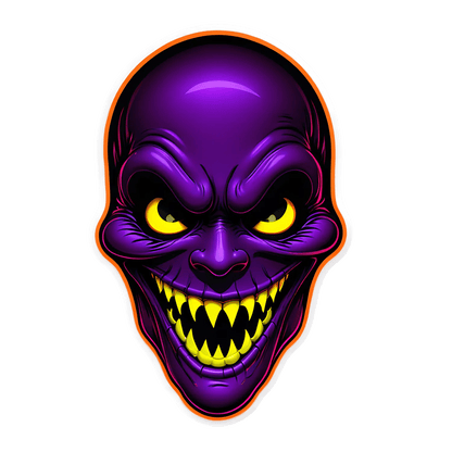 Evil Grin - UV Sticker - Heat Press Transfer