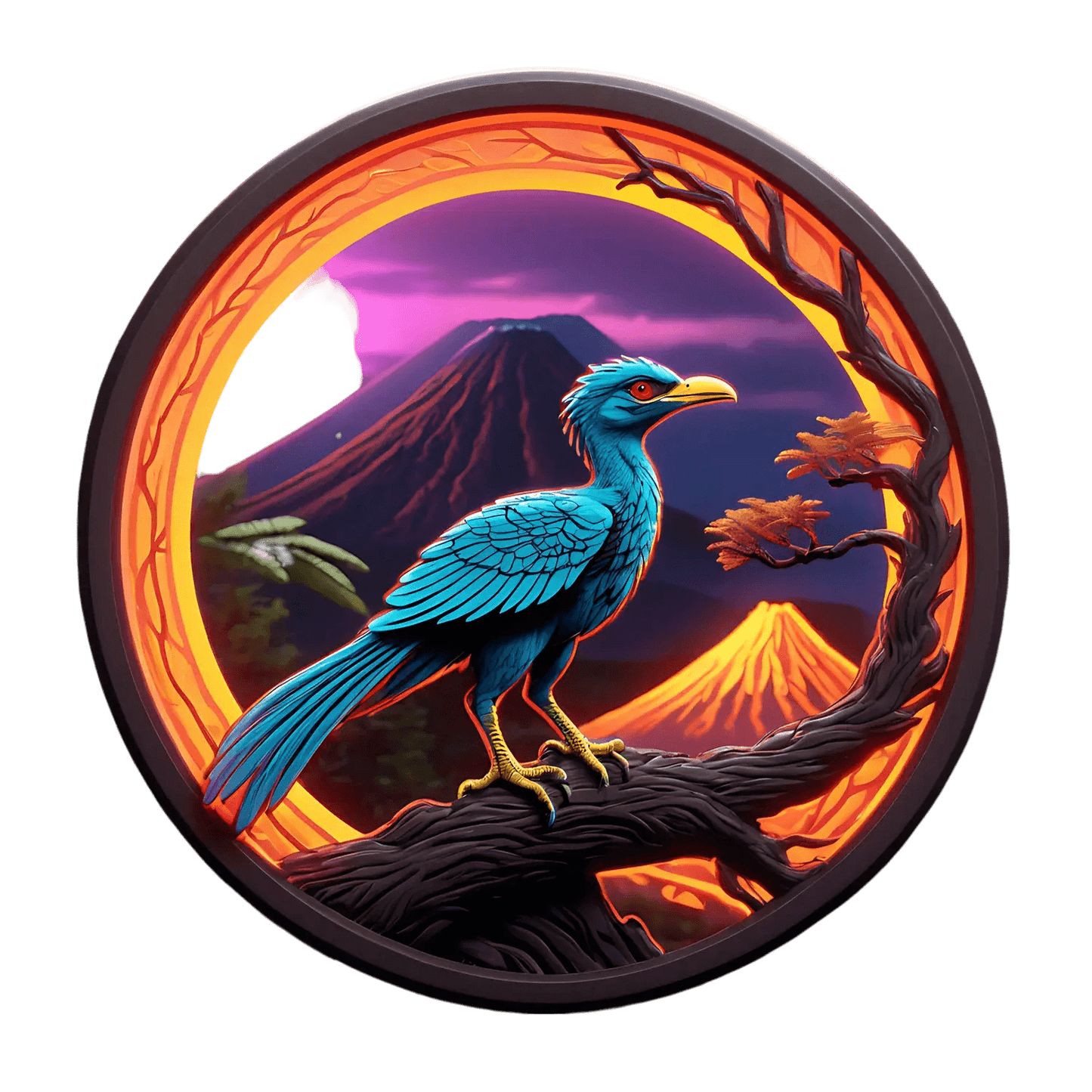 Exotic Bird Sticker - Vibrant UV Design - Heat Press Transfer