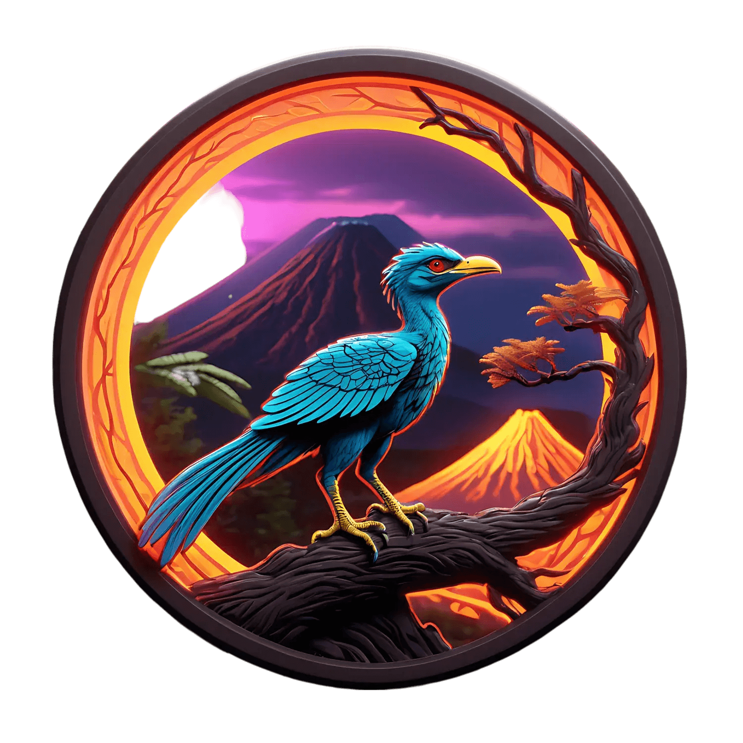 Exotic Bird Sticker - Vibrant UV Design - Heat Press Transfer