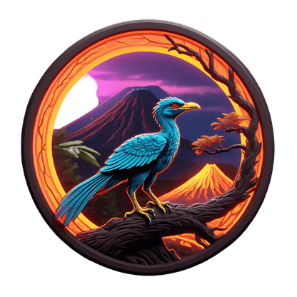 Exotic Bird Sticker - Vibrant UV Design - Heat Press Transfer