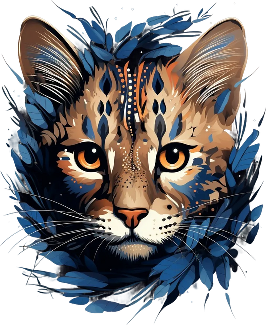 Exotic Cat Portrait - DTF Ready to Press - Heat Press Transfer