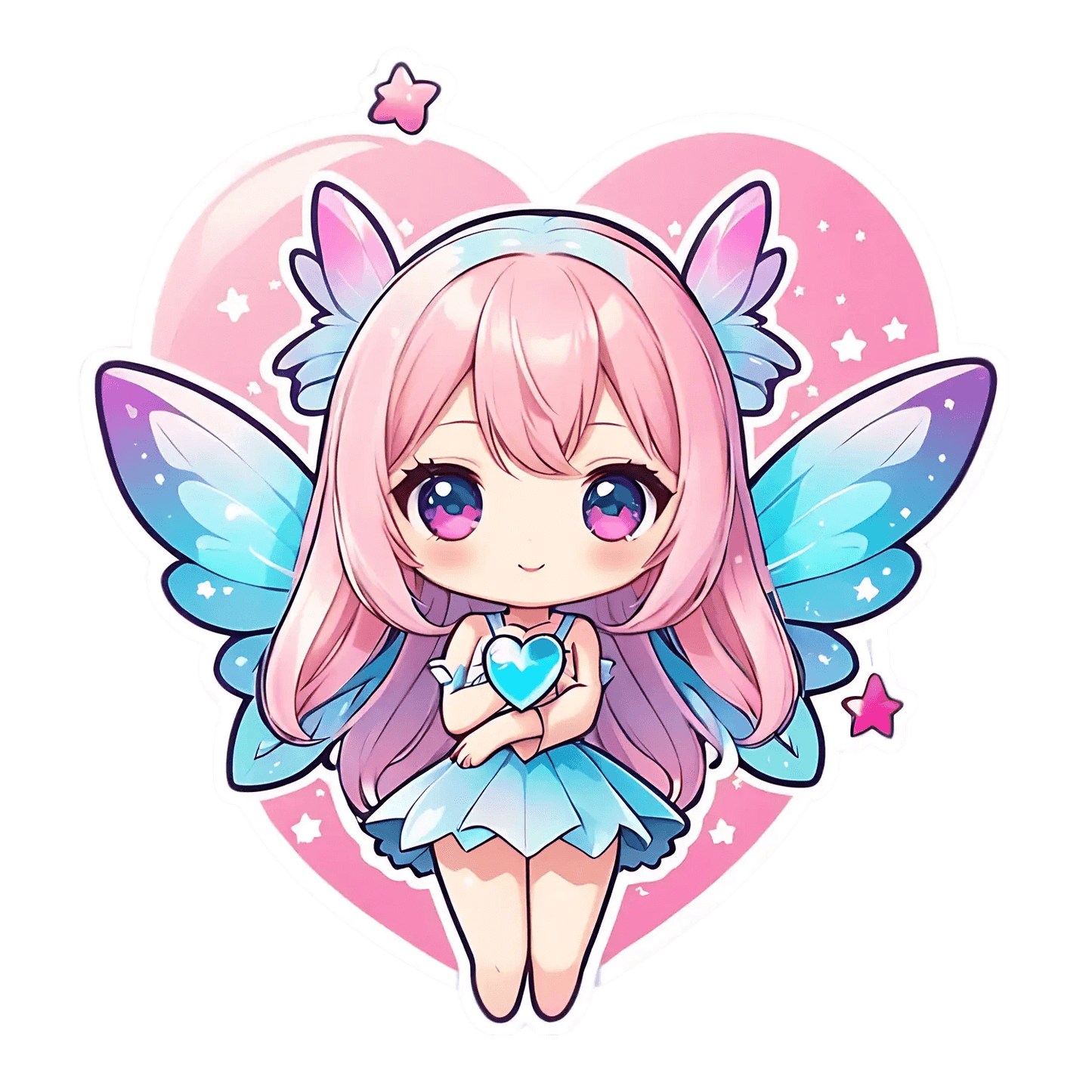 Fairy Heart Glow - Sticker - Heat Press Transfer