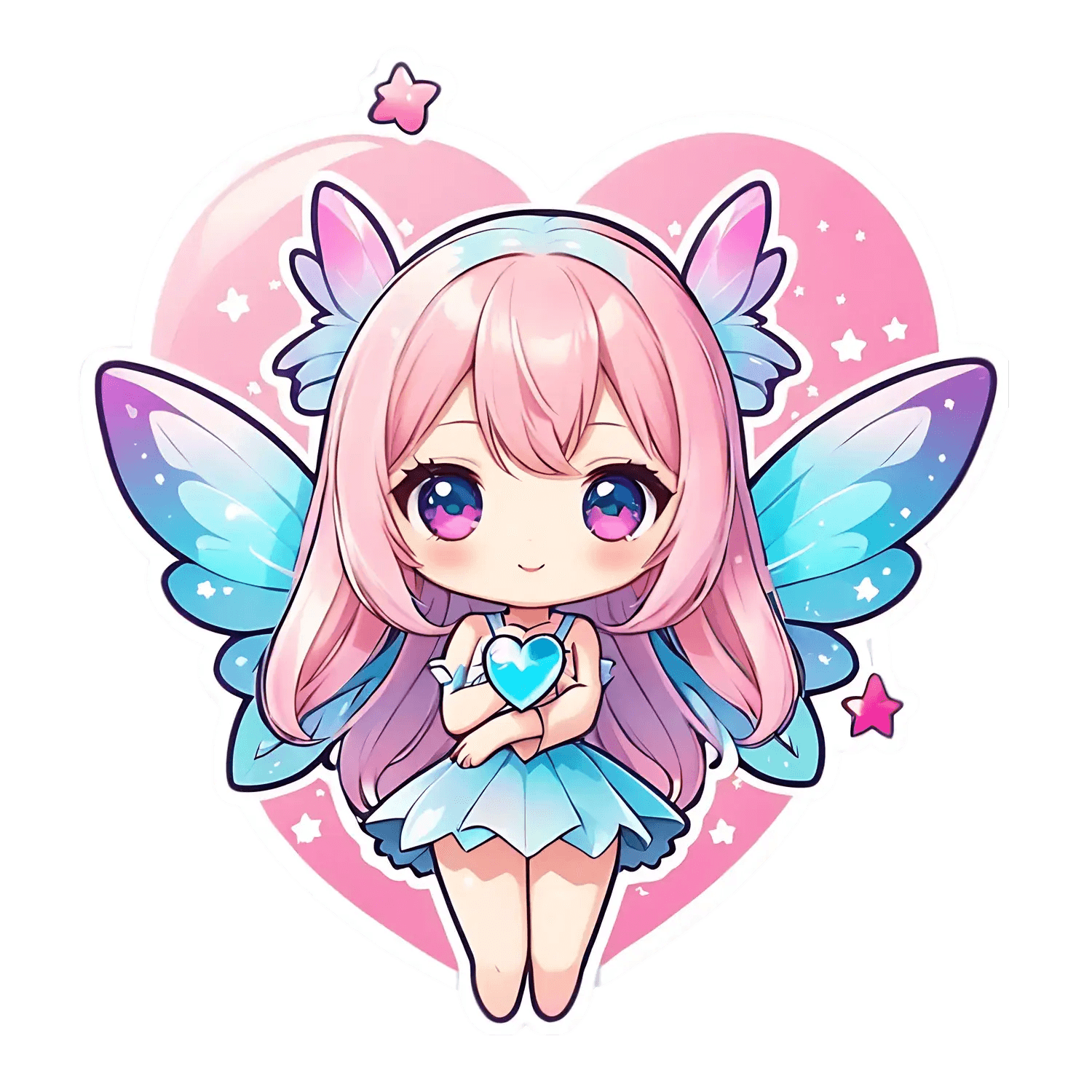 Fairy Heart Glow - Sticker - Heat Press Transfer