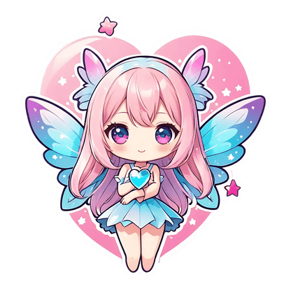 Fairy Heart Glow - Sticker - Heat Press Transfer