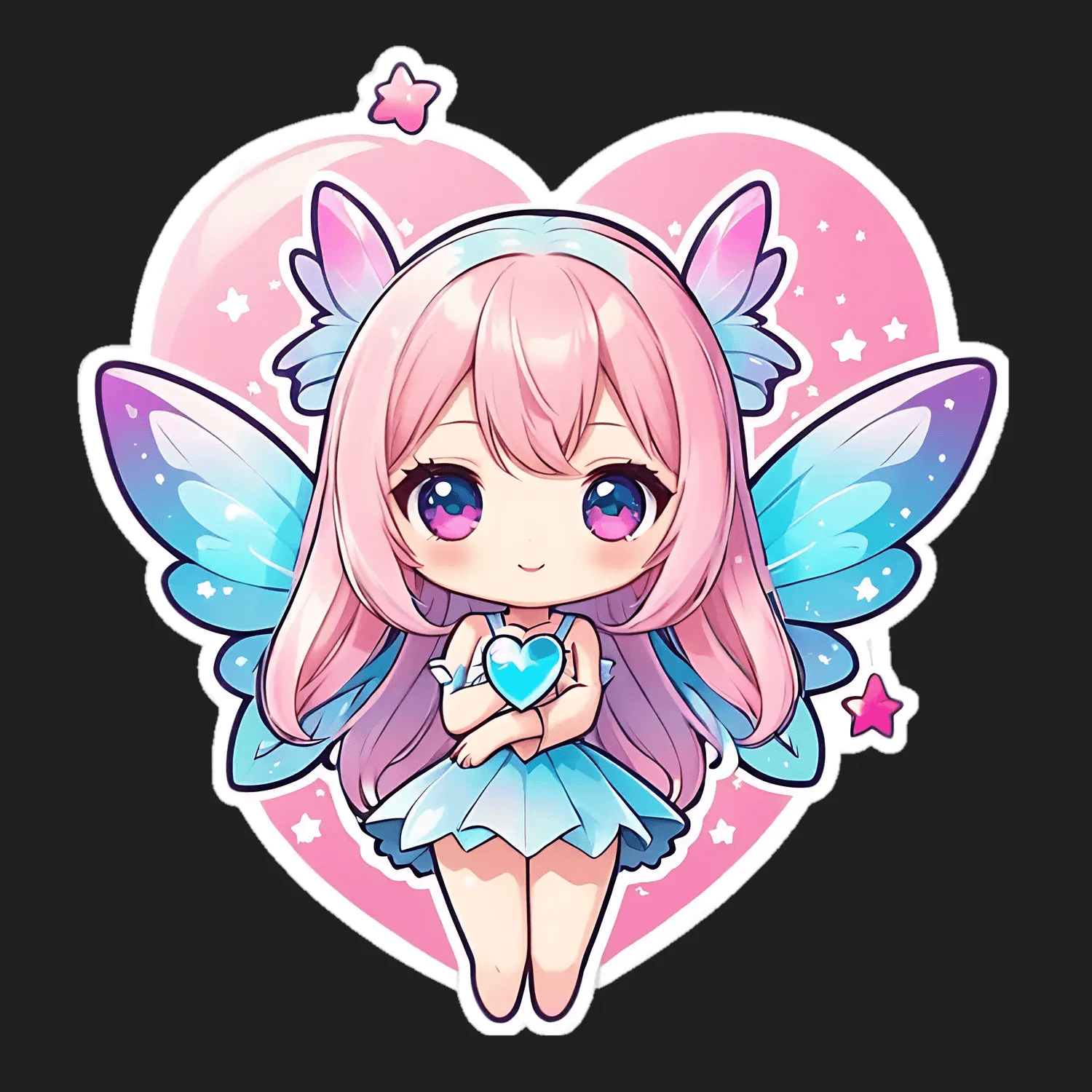 Fairy Heart Glow - Sticker - Heat Press Transfer