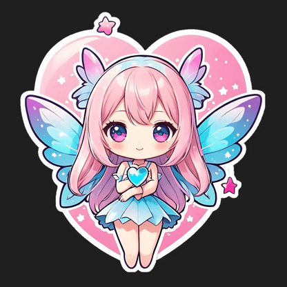 Fairy Heart Glow - Sticker - Heat Press Transfer