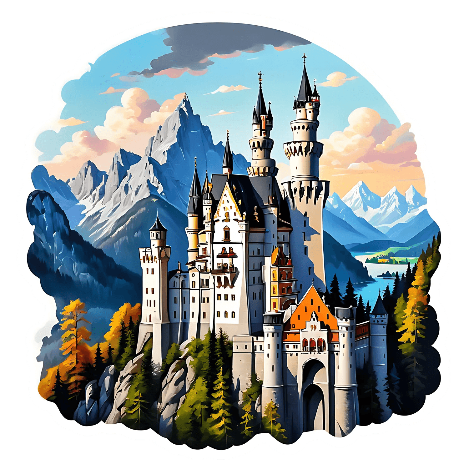 Fairy Tale Castle - Sticker - Heat Press Transfer