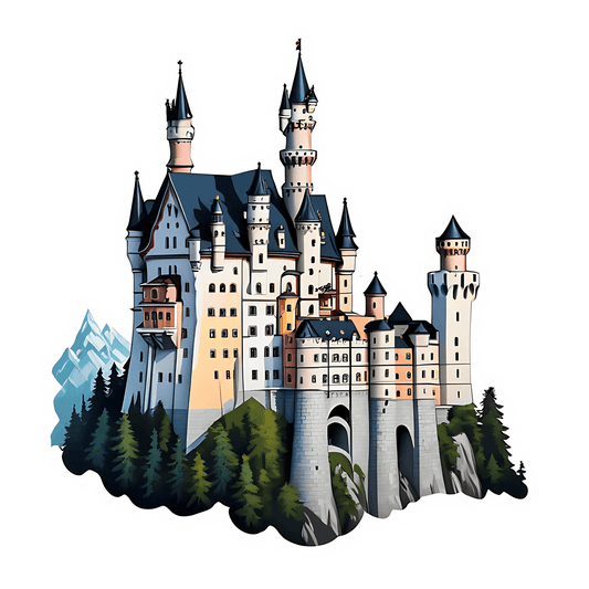 Fairytale Castle Sticker - UV DTF - Heat Press Transfer