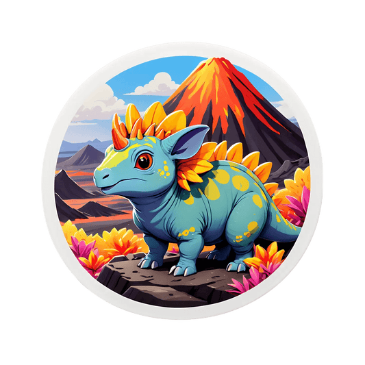 Fantasy Dragon Sticker - Colorful Mountain Scenery - Heat Press Transfer