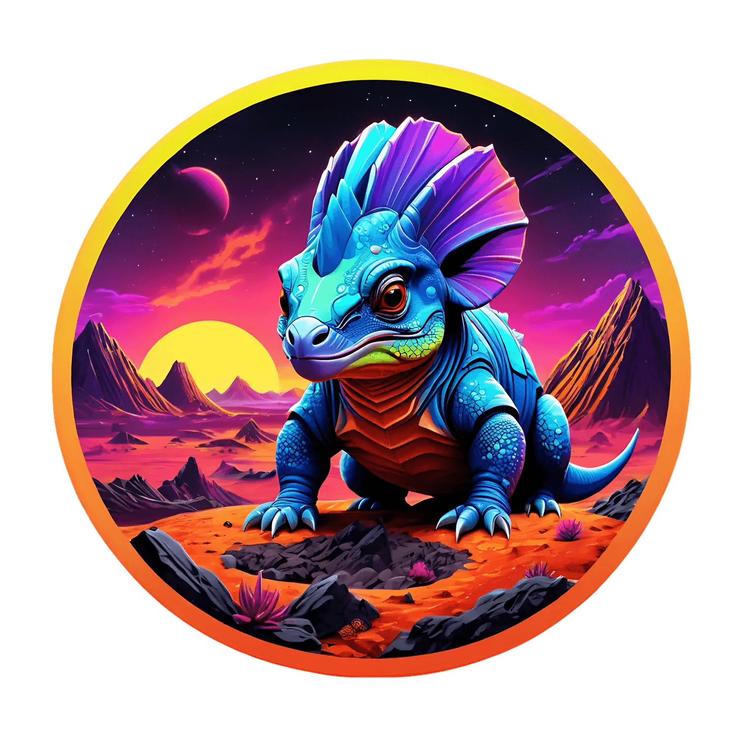 Fantasy Dragon Sticker - Vibrant UV DTF - Heat Press Transfer