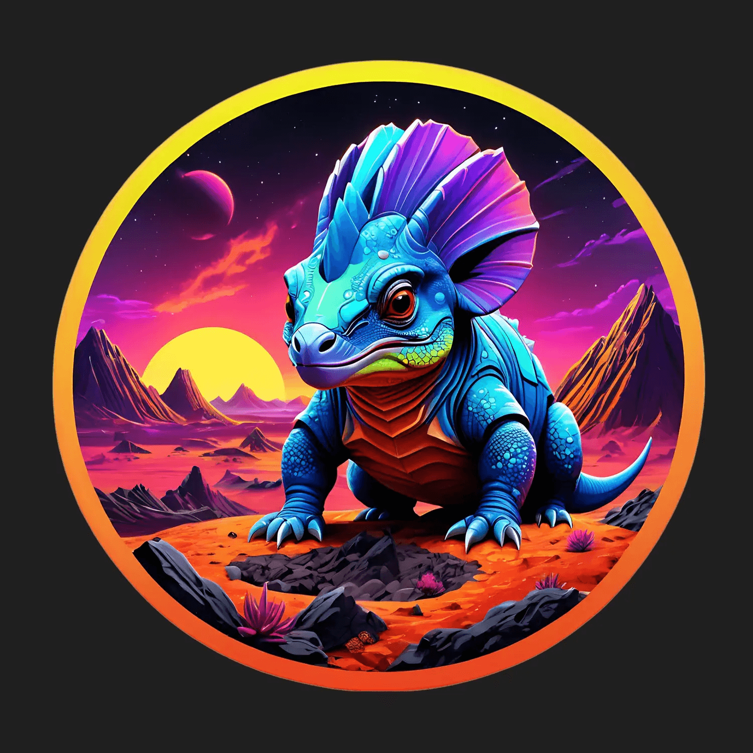 Fantasy Dragon Sticker - Vibrant UV DTF - Heat Press Transfer