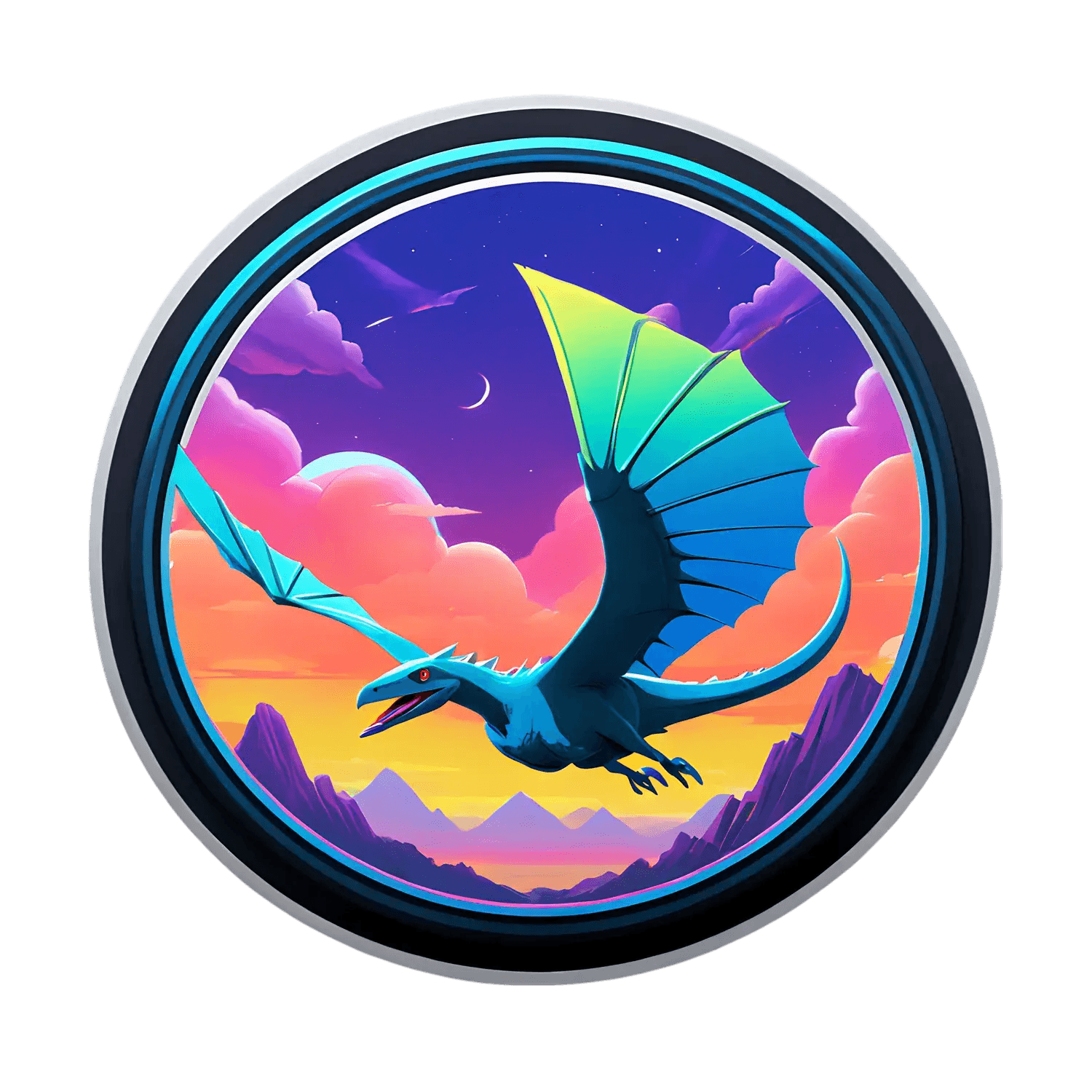 Fantasy Dragon - Vibrant UV DTF Sticker - Heat Press Transfer