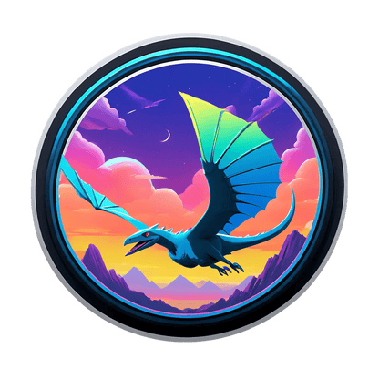 Fantasy Dragon - Vibrant UV DTF Sticker - Heat Press Transfer