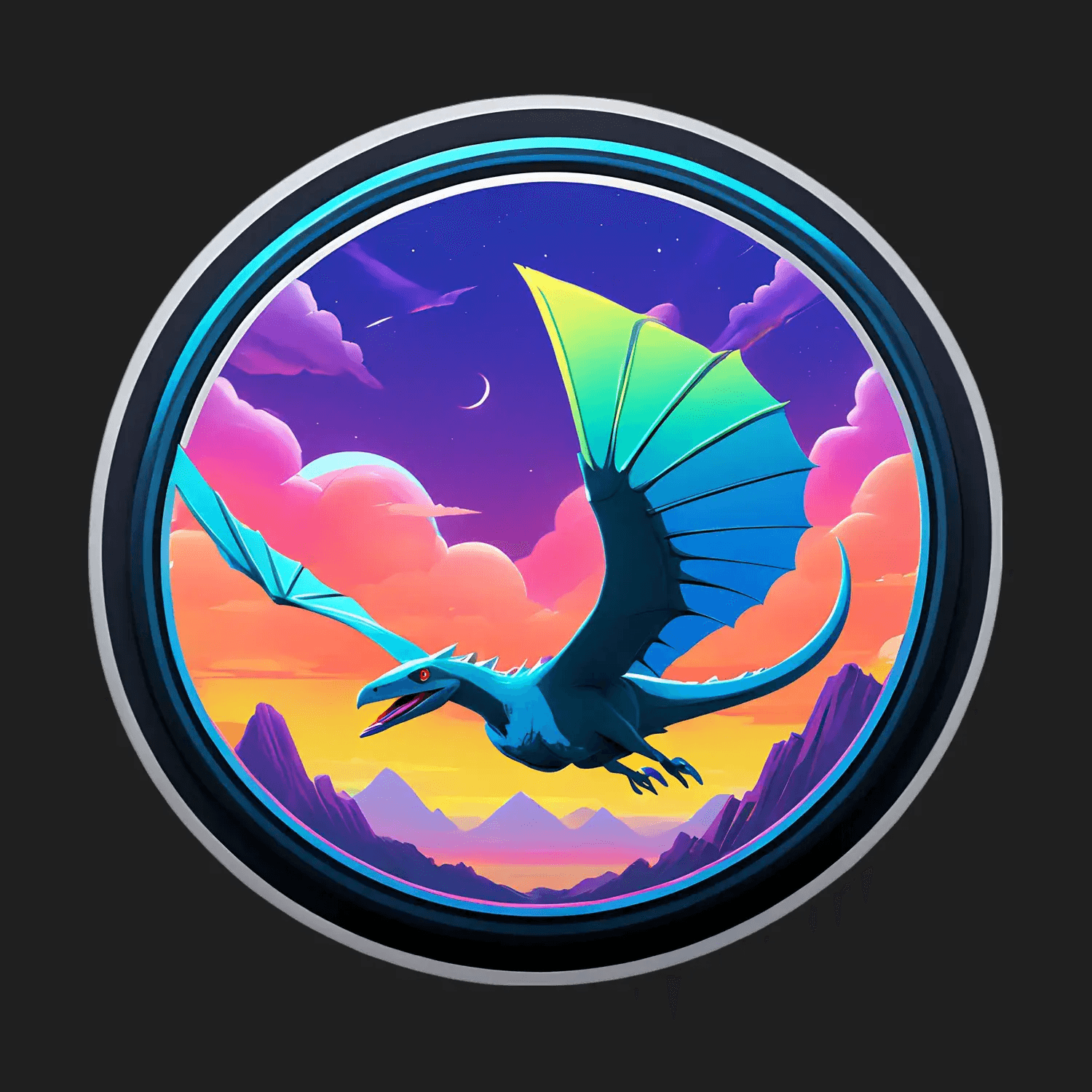 Fantasy Dragon - Vibrant UV DTF Sticker - Heat Press Transfer