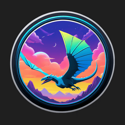 Fantasy Dragon - Vibrant UV DTF Sticker - Heat Press Transfer