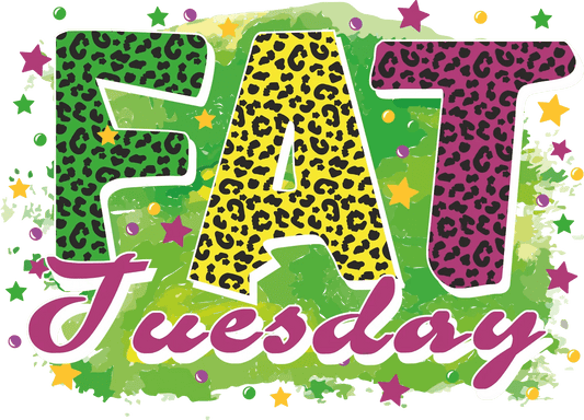 Fat Tuesday Theme - DTF Ready to Press - Heat Press Transfer