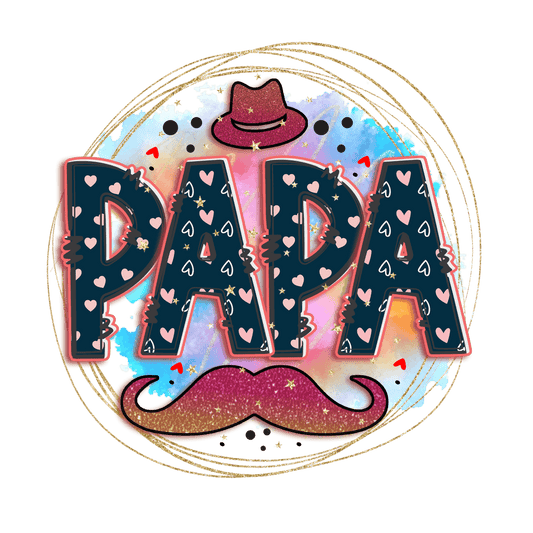 Father's Day Papa Design - DTF Ready To Press - Heat Press Transfer