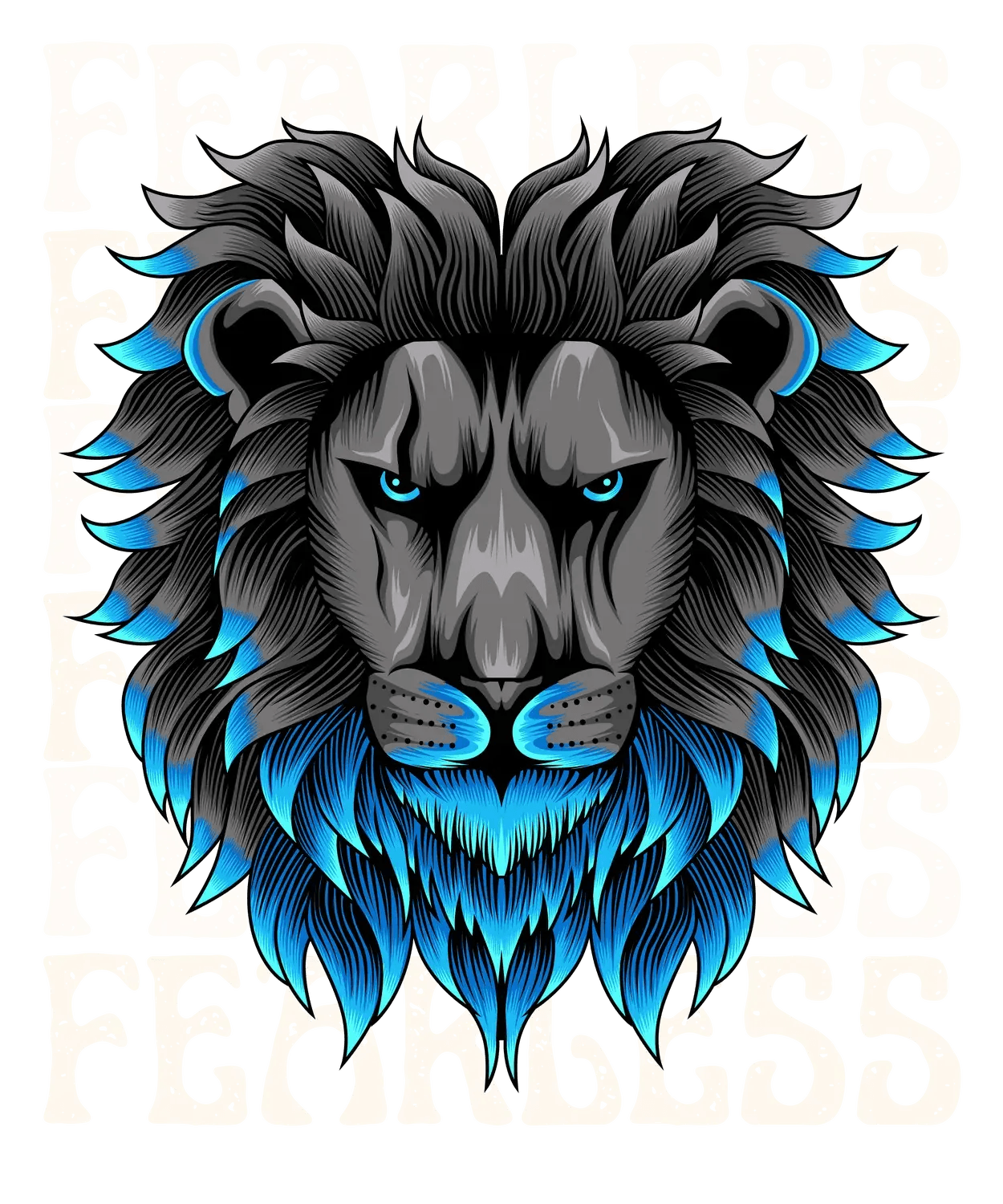Fearless Lion - DTF Ready to Press - Heat Press Transfer