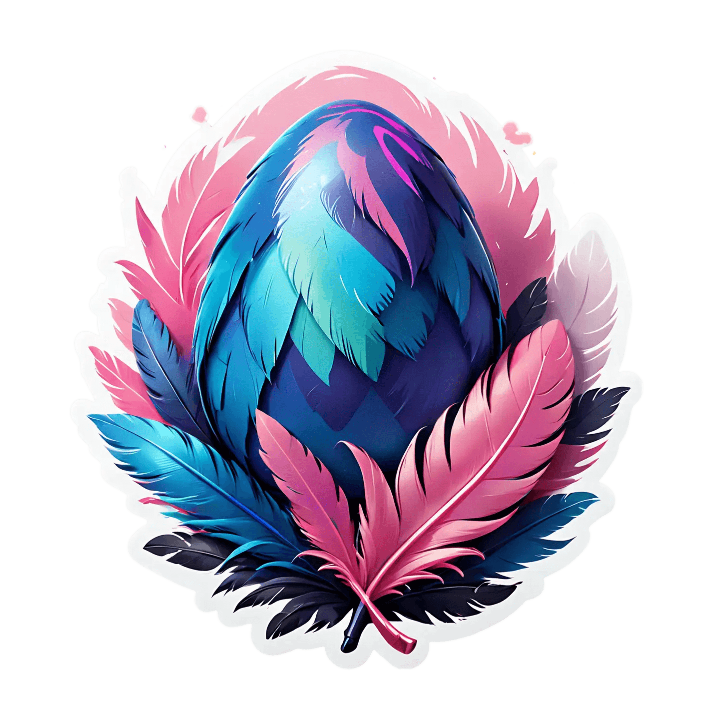 Feather Design - Sticker - Heat Press Transfer