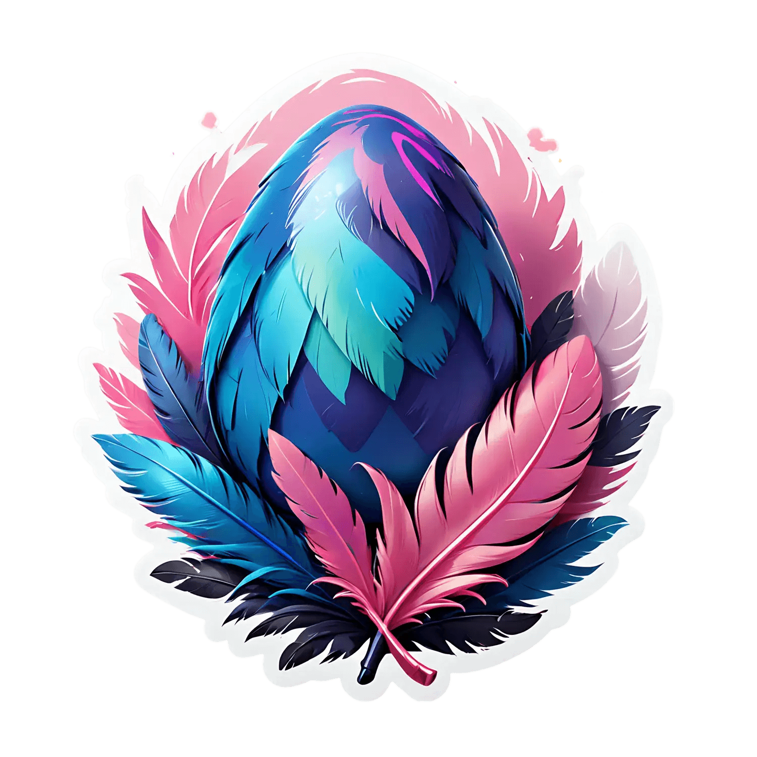 Feather Design - Sticker - Heat Press Transfer