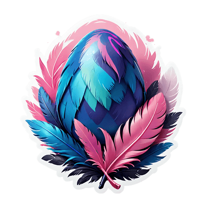 Feather Design - Sticker - Heat Press Transfer
