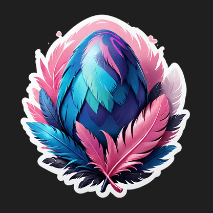 Feather Design - Sticker - Heat Press Transfer