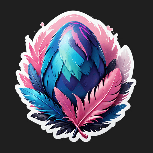 Feather Design - Sticker - Heat Press Transfer