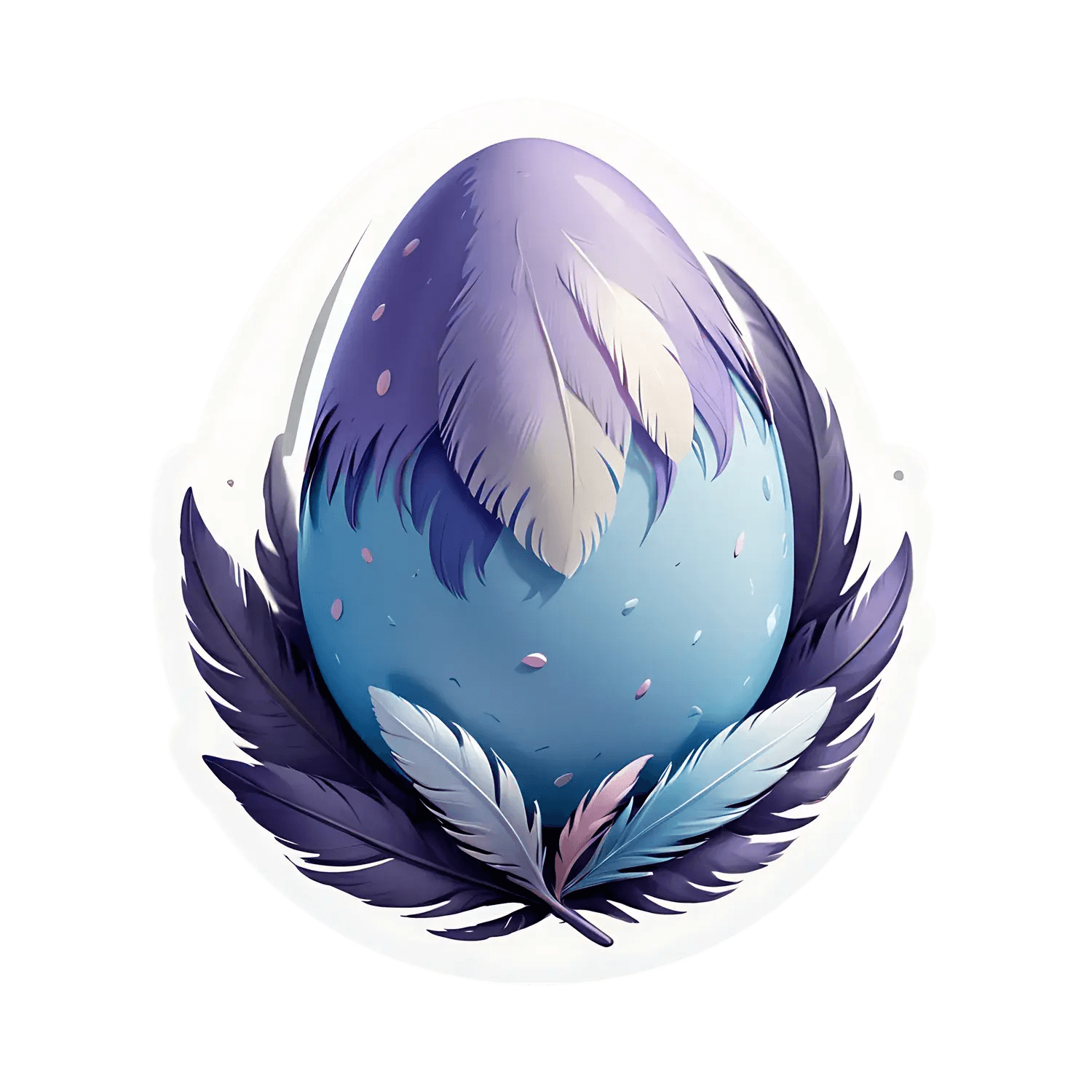 Feather Egg - UV DTF Sticker - Heat Press Transfer