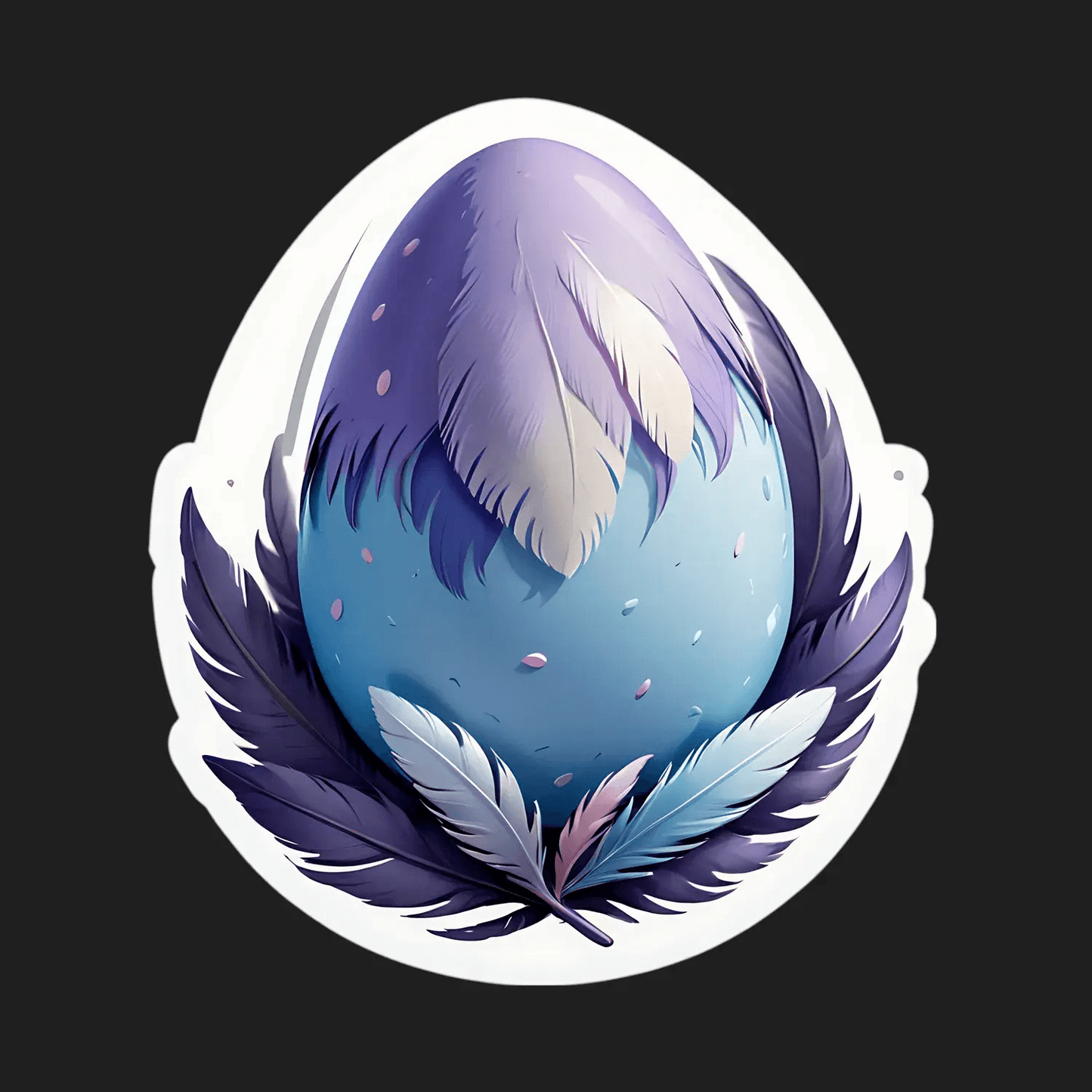 Feather Egg - UV DTF Sticker - Heat Press Transfer