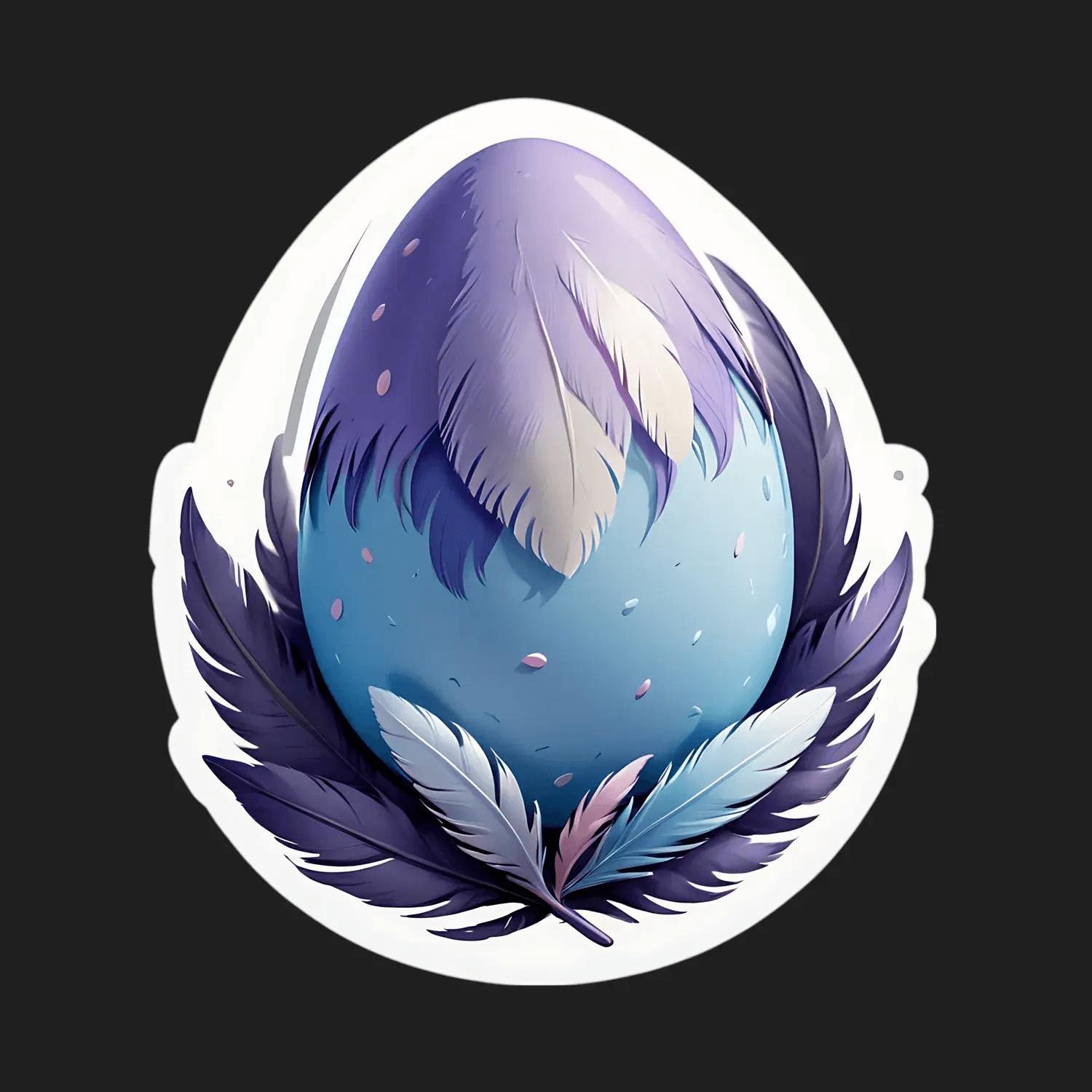 Feather Egg - UV DTF Sticker - Heat Press Transfer