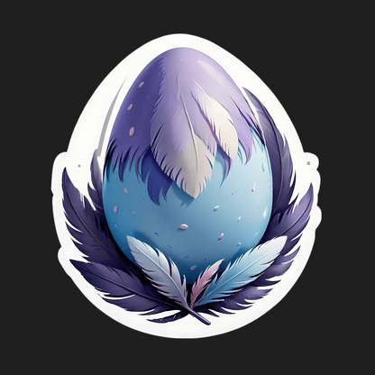 Feather Egg - UV DTF Sticker - Heat Press Transfer