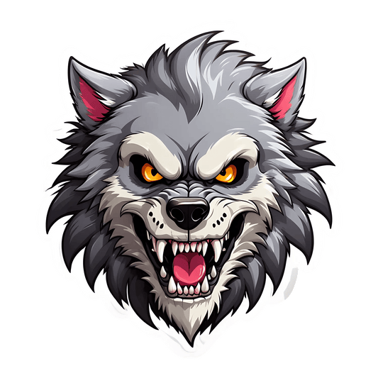 Fierce Wolf - UV Sticker - Heat Press Transfer