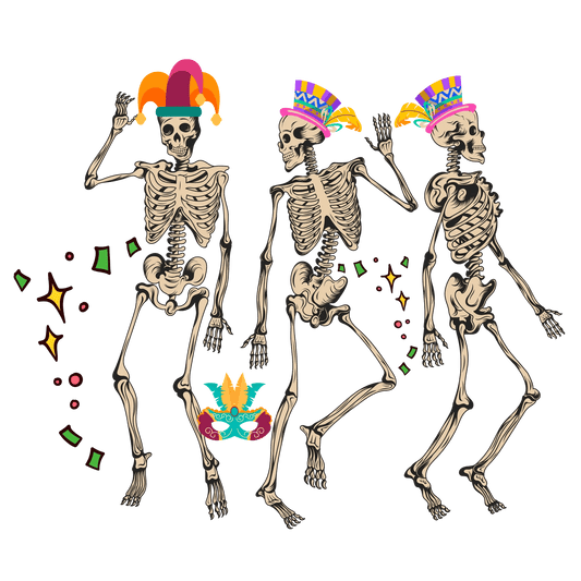 Fiesta Skeletons - DTF Ready to Press - Heat Press Transfer