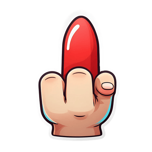 Finger Crossed Gesture - Red UV DTF Sticker - Heat Press Transfer