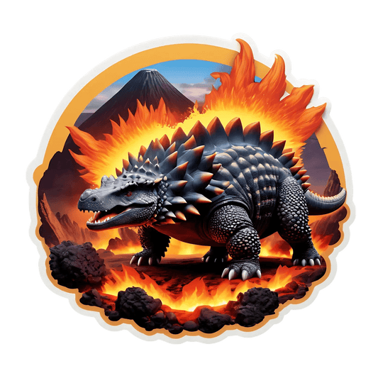 Fire Dragon Sticker - Volcanic Theme - Heat Press Transfer