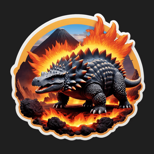 Fire Dragon Sticker - Volcanic Theme - Heat Press Transfer