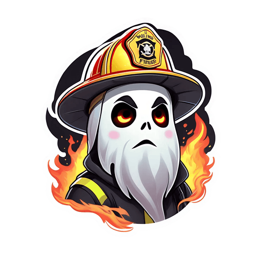 Firefighter Ghost - Sticker - Heat Press Transfer
