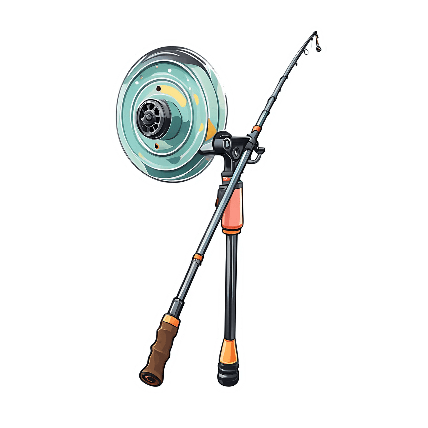 Fishing Reel Sticker - UV DTF - Heat Press Transfer