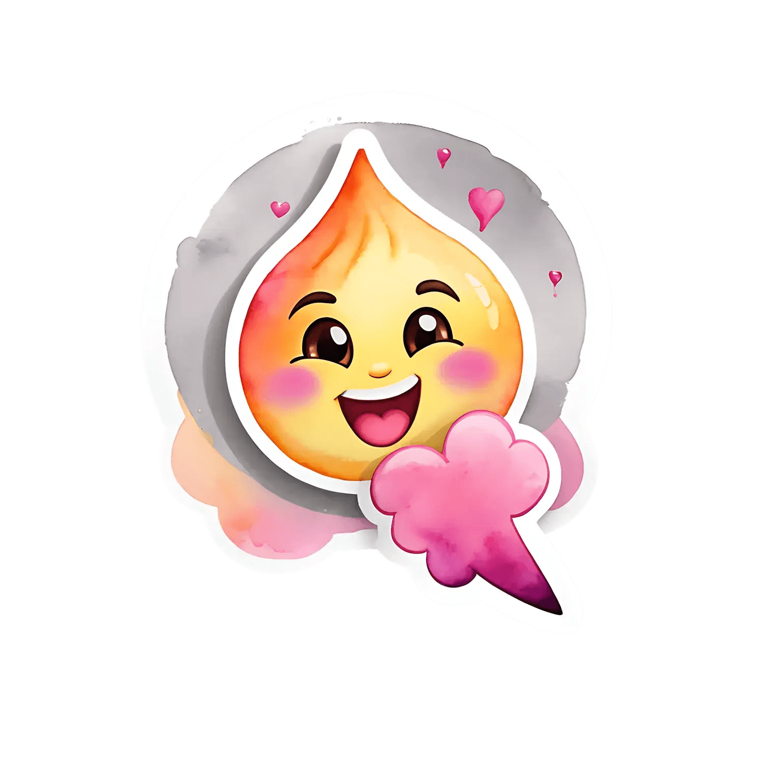 Flame Heart Emoji - Sticker - Heat Press Transfer