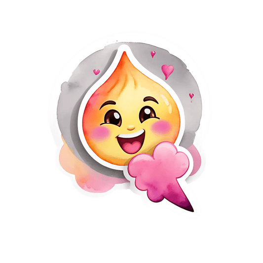 Flame Heart Emoji - Sticker - Heat Press Transfer