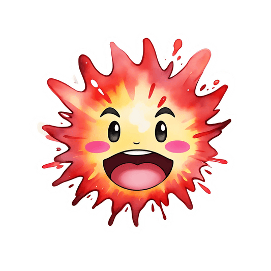 Flaming Smile - UV DTF Sticker - Heat Press Transfer