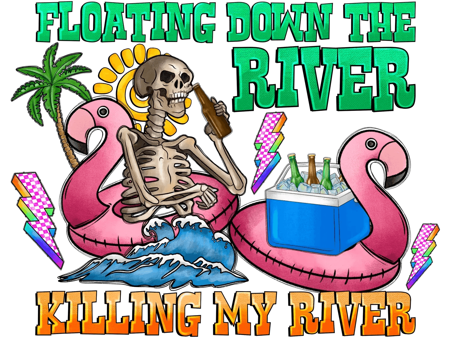 Floating Down the River - DTF Ready to Press - Heat Press Transfer