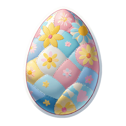Floral Easter Egg - Sticker - Heat Press Transfer