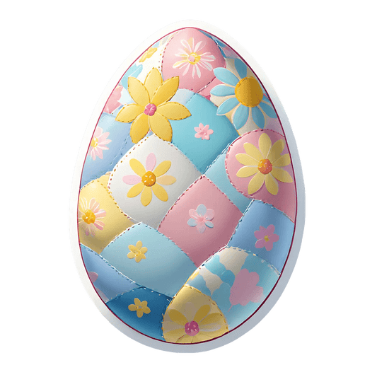 Floral Easter Egg - Sticker - Heat Press Transfer