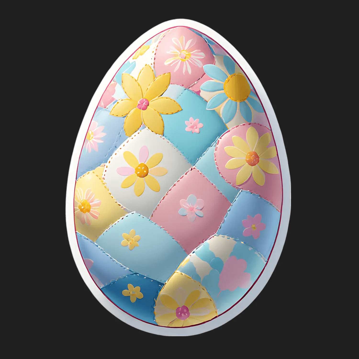 Floral Easter Egg - Sticker - Heat Press Transfer